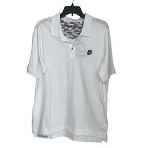 Robert Graham white classic fit polo shirt sz L